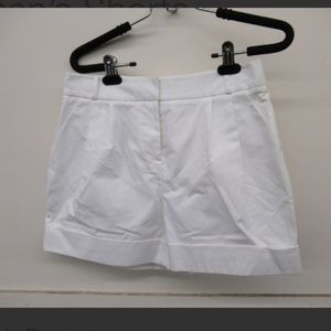 NWT Kate Spade White Cuffed Shorts